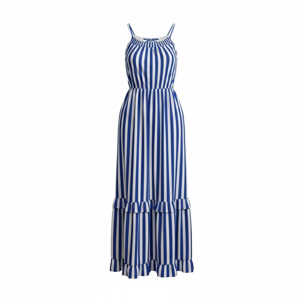 NWT Tuckernuck Pomader Place Avondale Maxi Dress Blue Size M